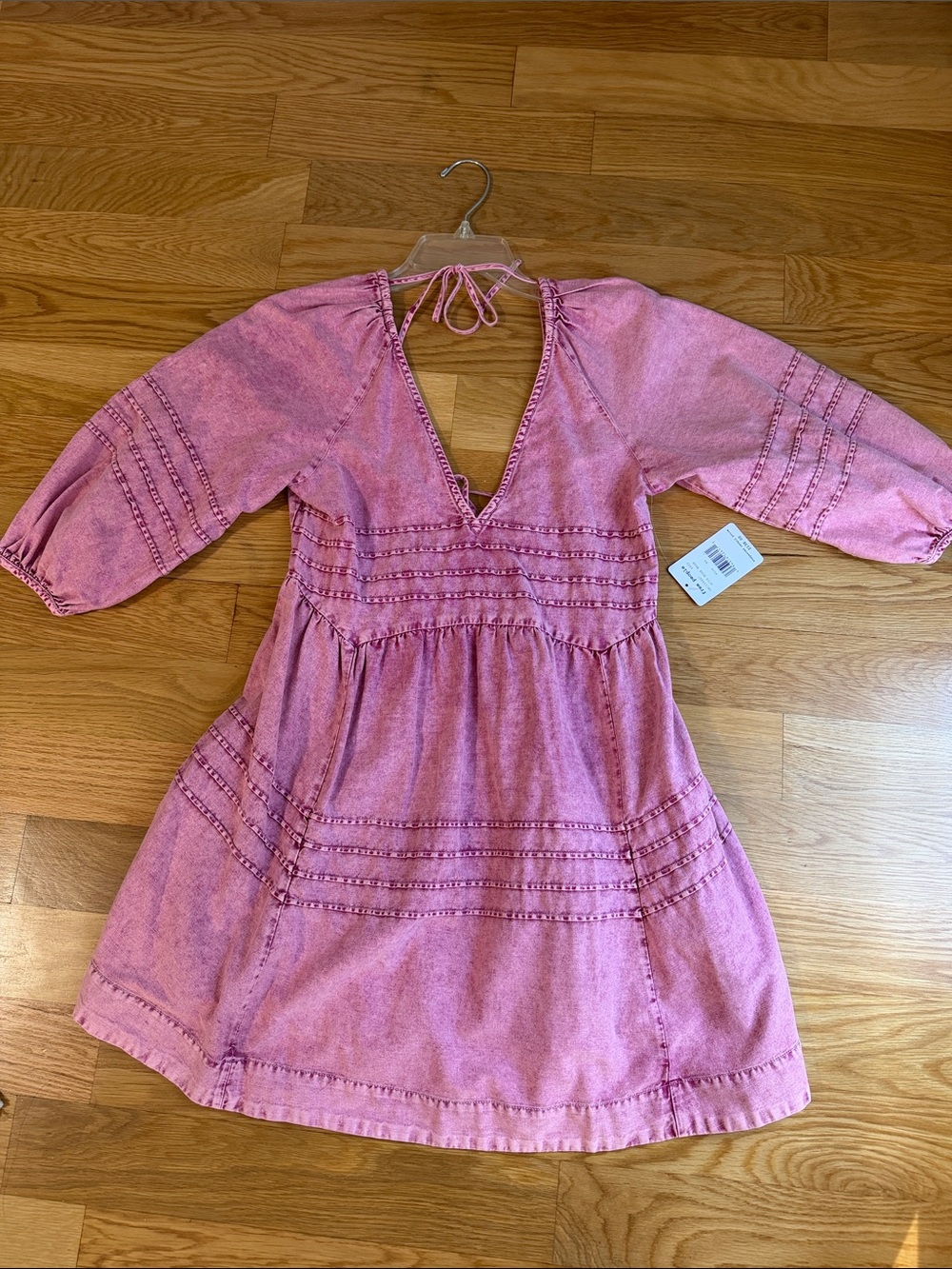 NWT Free People Tunic Dress in Acid Rose Wash